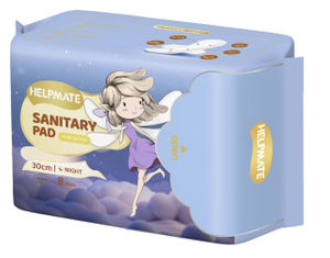 Serviette hygi&eacute;nique de nuit 300 mm respectueuse de la peau (8 pi&egrave;ces)